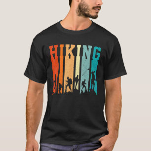 Camiseta Retro Hiking Hike Camp Vintage Sunset Hiker Graphi