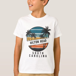 Camiseta Retro Hilton Head Carolina do Sul Prancha de Surfe