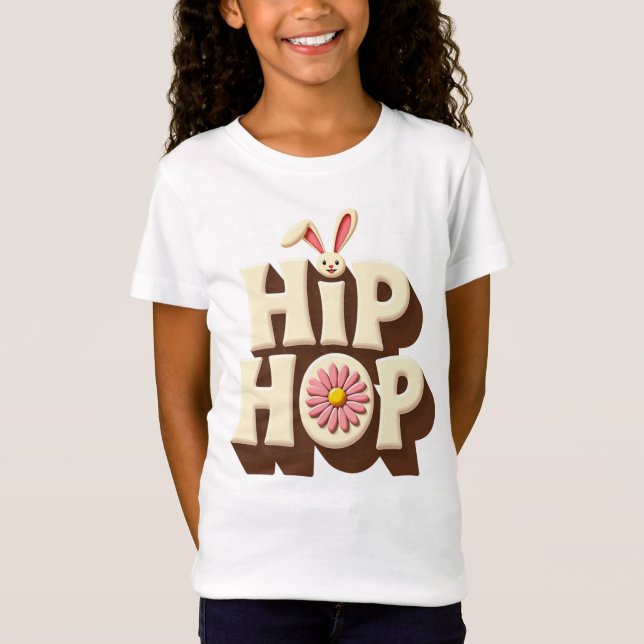 Camiseta Retro Hip Hop Easter Bunny  (Frente)