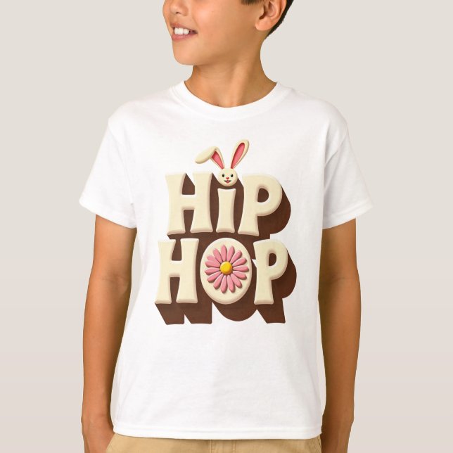 Camiseta Retro Hip Hop Easter Bunny  (Frente)