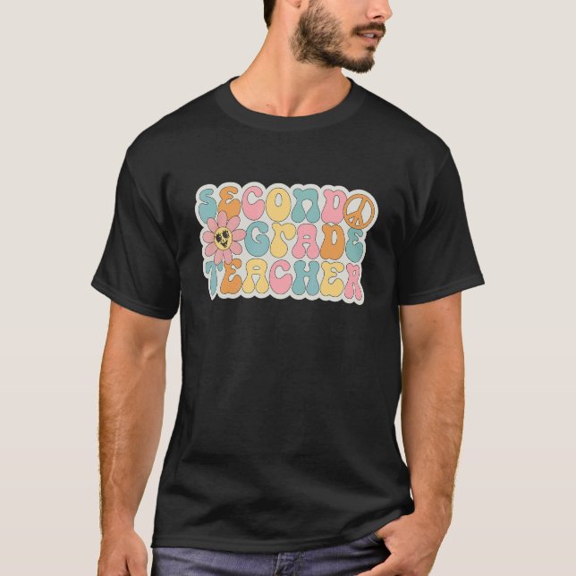 Camiseta Retrô Hippie para Mulheres Professoras do Grau de  (Frente)