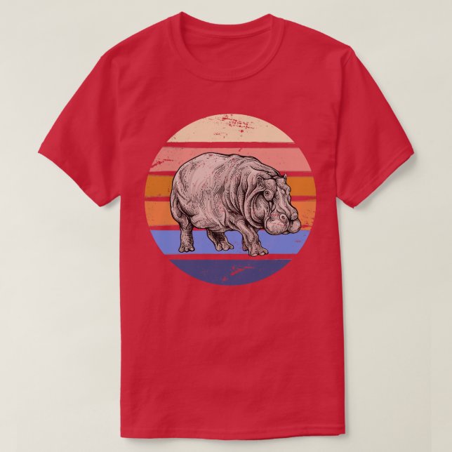Camiseta Retro Hippo (Frente do Design)