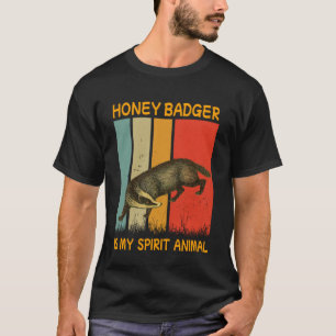 Camiseta Retro Honey Badger É O Meu Espírito O Badger 1