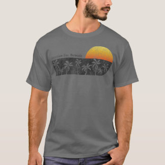 Camiseta Retro Horsferes Bay Bermuda Beach Sunset