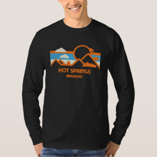 Camiseta Retro Hot Primaveras Arkansas Mountain Range Sunse
