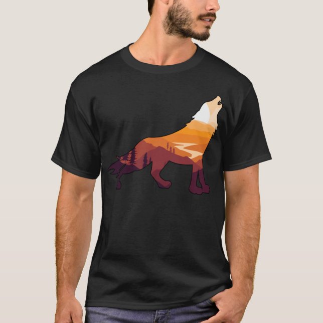 Camiseta Retro Howf Landscape Wilderness Sunset (Frente)
