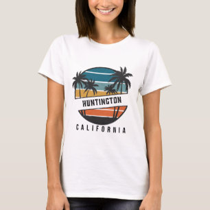 Camiseta Retro Huntington Beach Califórnia Surfboard Surfin