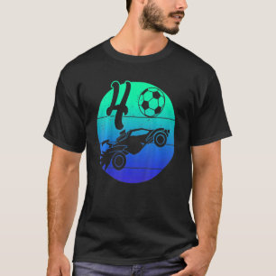Camiseta Retro I 4 Anos I Bday I Rc Carros I Soccer Ball