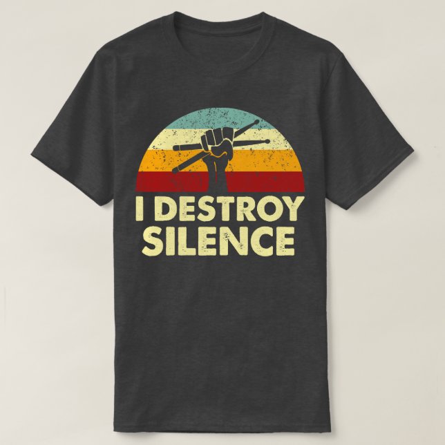 Camiseta Retro I Destruir Tambores de Silêncio (Frente do Design)