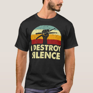 Camiseta Retro I Destruir Tambores de Silêncio