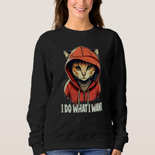 Camiseta Retro I do what I want  kitten (Frente)