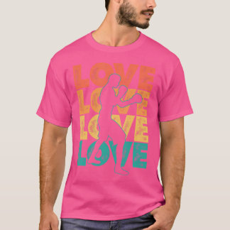 Camiseta Retro I Love Boxer Graphic Design Boxer (Retro Ado