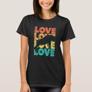 Camiseta Retro I Love Dugong Idea For Animal