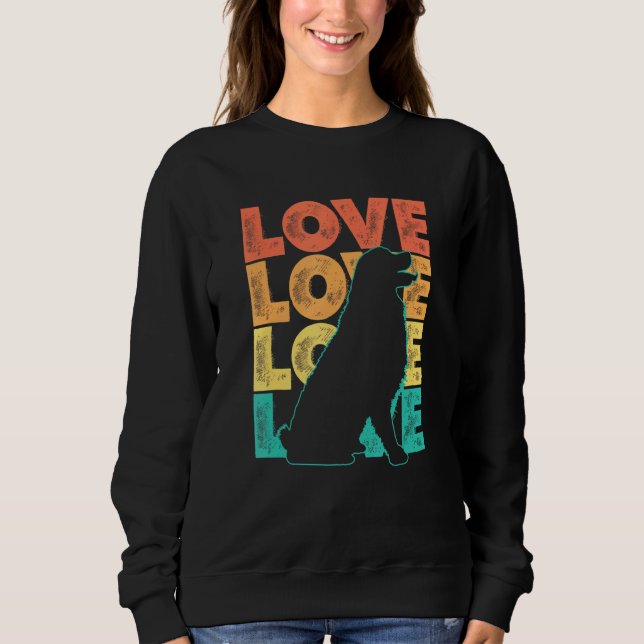 Camiseta Retro I Love My Bernese Mountain Dog Theme Design (Frente)