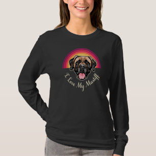 Camiseta Retro I Love My English Mastiff Dog Lovers