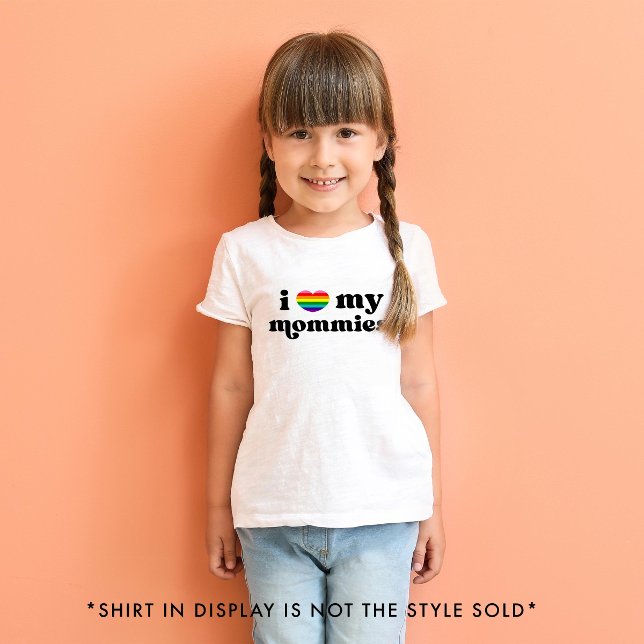 Camiseta Retro I Love My Mammies Queer Mães Rainbow (Criador carregado)
