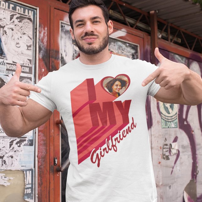 Camiseta Retro I Love My Namorada T Shirt (Criador carregado)