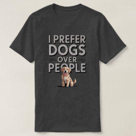 Camiseta Retro I Preferir Cães Sobre A Cotação Pessoas