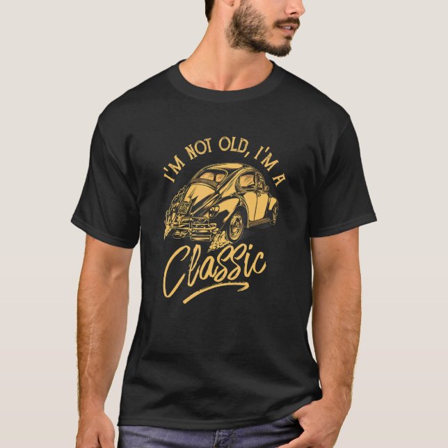 Camiseta Retro Im Não Antigo Im Um Timer Clássico De Carros (Frente)