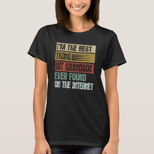 Camiseta Retro I'm The Best Thing My Grandson Ever Found (Frente)