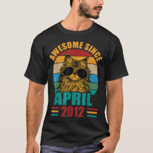 Camiseta Retro Incrível Desde abril de 2012 10º Aniversário