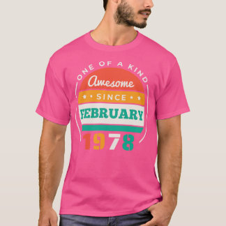 Camiseta Retro Incrível Desde Fevereiro De 1978 Aniversário