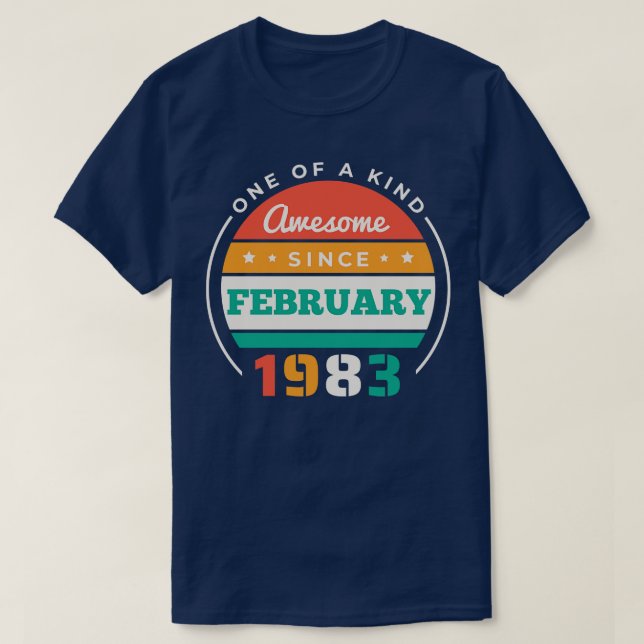 Camiseta Retro Incrível Desde Fevereiro De 1983, Aniversári (Frente do Design)