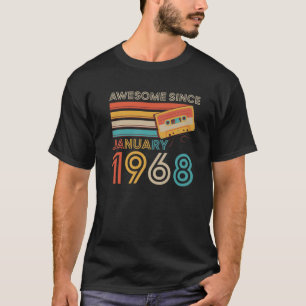 Camiseta Retro Incrível Desde Janeiro De 1968 54º Anivers