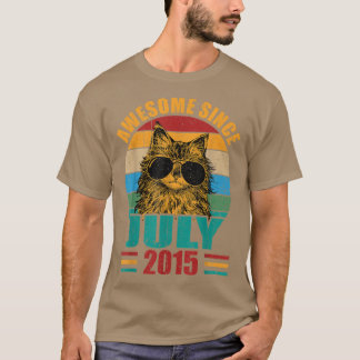 Camiseta Retro Incrível Desde Julho De 2015 Aniversário De 