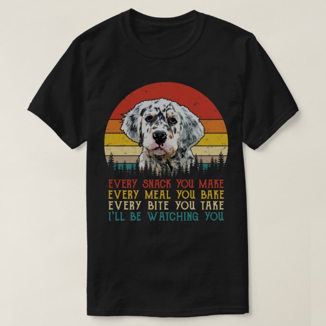 Camiseta Retro Inglês Setar Cada Pilha Que Você Faz A Mim (Frente do Design)