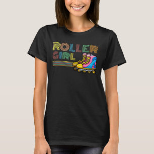 Camiseta Retro Inline Skater Girl Roller Skates