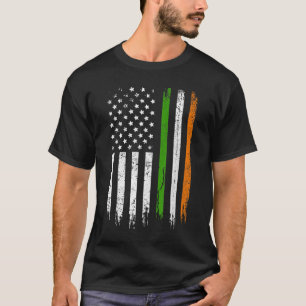 Camiseta Retro Irish American Flag Distress Flag Rua. Patr