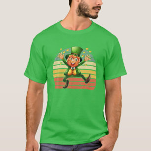 Camiseta Retro Irish Leprechaun Ireland Dia de São Patríc