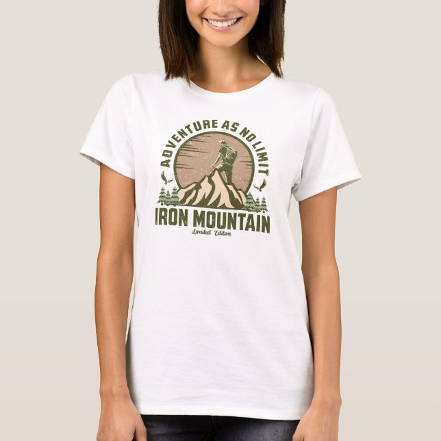 Camiseta Retro Iron Mountain Hike (Frente)