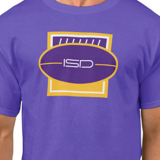 Camiseta Retro ISD End Zone Purple Gold Futebol