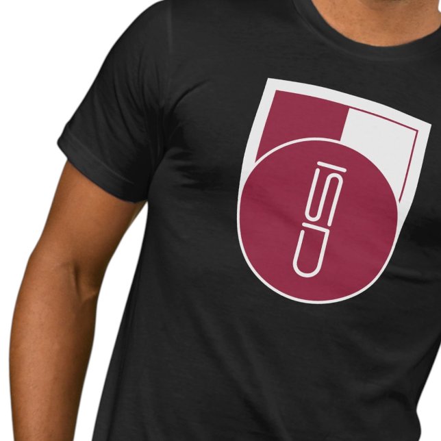 Camiseta Retro ISD Logotipo Vermelho e Branco Stre (Criador carregado)