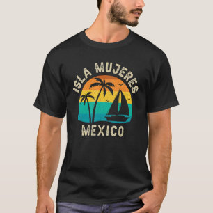 Camiseta Retro Isla Mujeres Mexico Sunset Matching Family