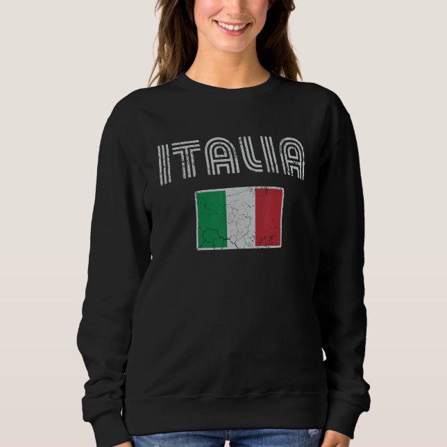 Camiseta Retro Italia Flag Itália Italiano Love Fami (Frente)