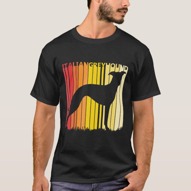 Camiseta Retro Italian Greyhound Dog Retro Dog Lover (Frente)