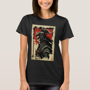 Camiseta Retro japonês Art Samurai Vintage japanese Bushid