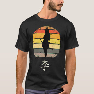 Camiseta Retro Japonês Samurai Bushido Honor Kanji