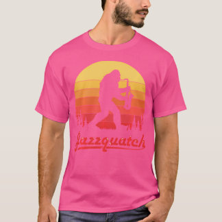 Camiseta Retro Jazzquatch Sasquatch Jazz Músico Engraçado S