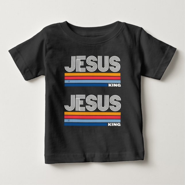 Camiseta Retro jesus rei cristão  (Frente)