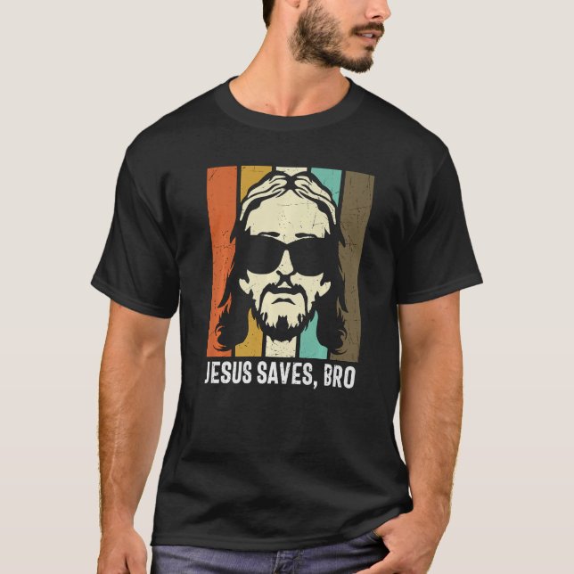 Camiseta Retro Jesus Salva Meu Deus Senhor Salvador Cristo  (Frente)