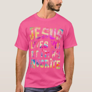 Camiseta Retro Jesus Te Ama Mas Eu Sou O Corante De Gravata