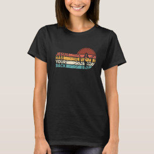 Camiseta Retro Jesus Tem As Suas Costas Meu Deus Senhor Sal
