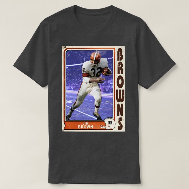 Camiseta Retro Jim Brown Trading d (Frente do Design)