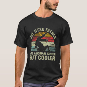 Camiseta Retro Jiu Jitsu Padre Como Um Pai Normal Mas Co