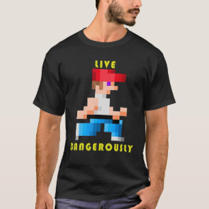 Camiseta Retro jogos em direto e perigoso