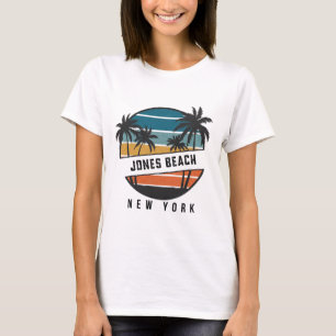 Camiseta Retro Jones Beach Nova York Prancha de Surfe Surfa
